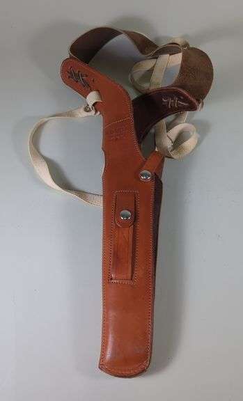 Handcrafted Old West Leather Shoulder Holster, Marked 1177/5/XL image