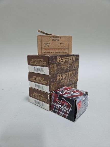 Ammunition Assortment, Including Hornady .22 Hornet, Magtech .45 Colt, And Twin Cities 5.56mm Blanks, Approx 195 Rds Total, Local Pickup Only image