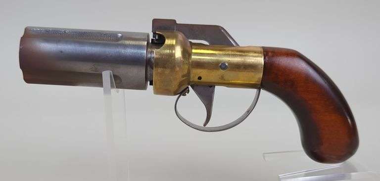 Pepperbox Black Powder Pistol, Believed To Be .36 Cal, Possibly CMC (Colt Mfg Co) Design, Unmarked image
