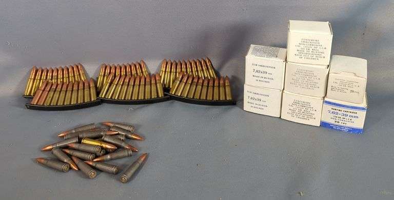 7.62x39 Ammo, Approx 219 Rds, Some On 10-Rd Stripper Clips, Local Pickup Only image