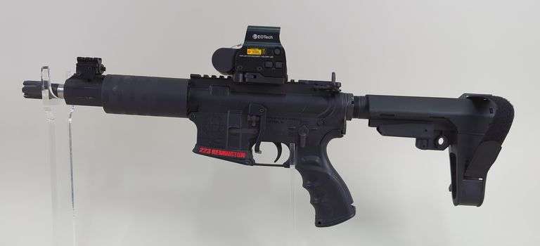 Surplus Ammo & Arms LLC LOW15 .223 Rem Pistol SN# SA13837, L3 EOTech Red/Green Sight, Adjustable Brace, No Mag image