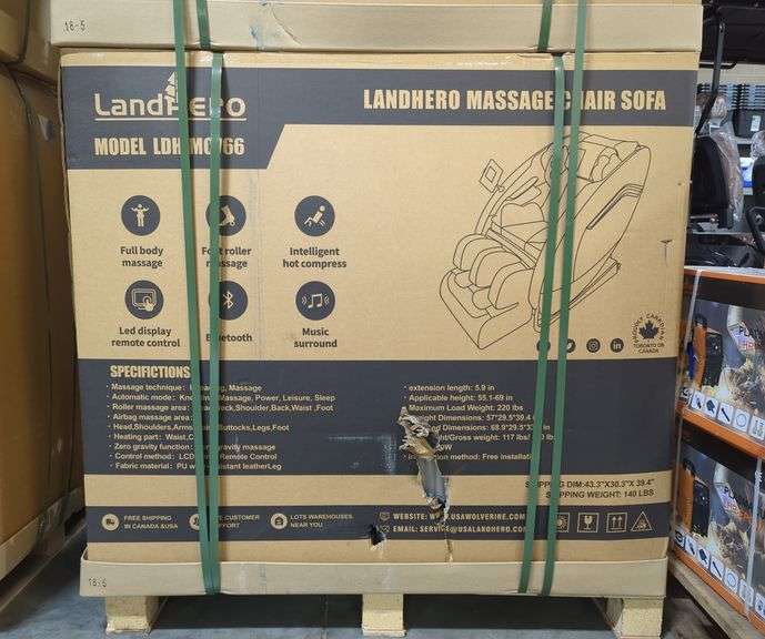 2025 Landhonor LDH-MG766 Massage Chair Sofa, Unused, See Lot #213 For Pictures Of Massage Chair Unboxed image