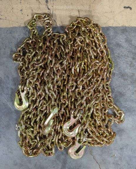 Heavy Duty 5/16 Tow Chains With Forged Hooks, Qty 2 image