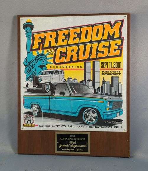 2001 Freedom to Cruise South 71 Cruisers Plaque image