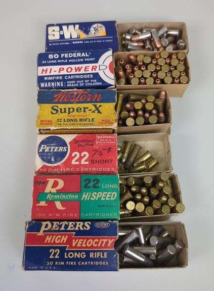 Display Case Of .22 SLLR Ammunition, Contains Approx 1300 Rds And Empty Boxes, Local Pickup Only image