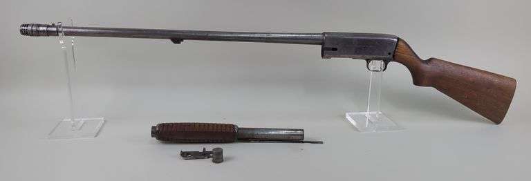 Western Field Model 40N 12 ga Pump Action Receiver SN# Not Found, Tube And Pump Detached, Butt Stock Loose, Some Parts Included image