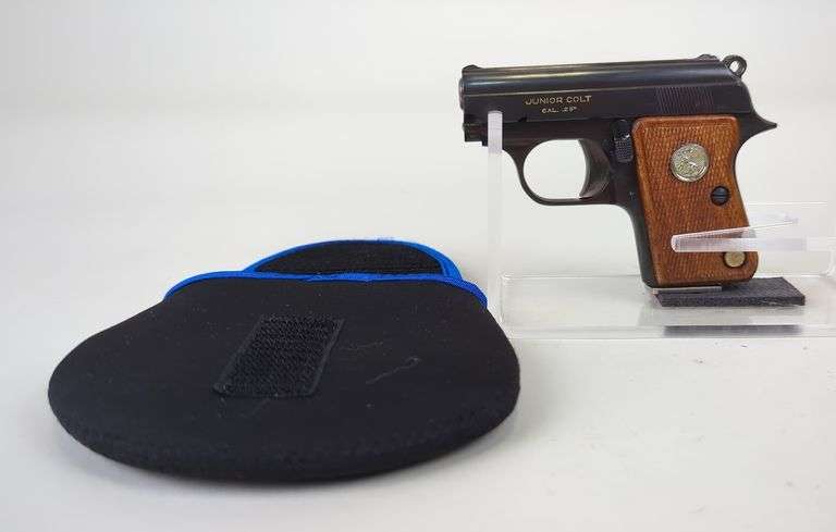 Colt Junior Colt .25 ACP Pistol SN# 78146cc, Made In Spain, In Soft Pouch image