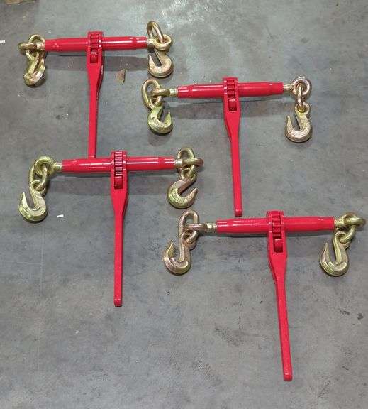 Ratchet Load Binders 5/16-3/8" With Hooks, Qty 4 image