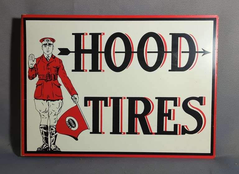 Hood Tires Double-Sided Advertising Sign image