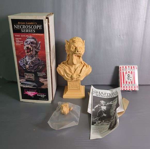 Brian Lumley's Necroscope Series Shaitis Resin Model Kit Bust & Tim Burton Playing Cards image