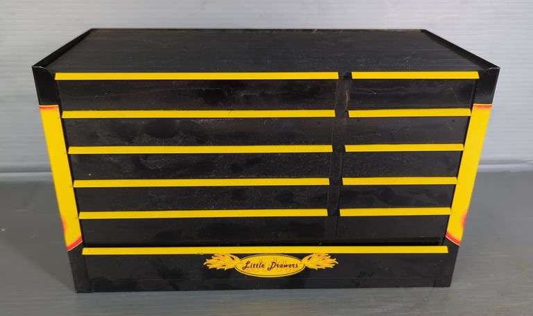 Little Drawers Display Case With Flame Graphics image