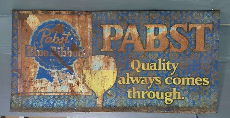 Pabst Blue Ribbon Beer Advertising Sign image