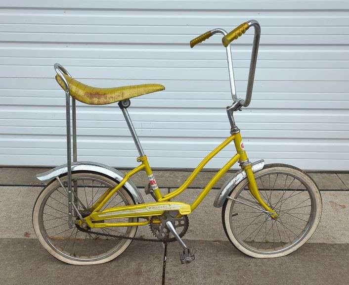 Rollfast 20" Bike With Banana Seat And High Bars, Handlebars Are Loose, Tires Need Air/Replaced image