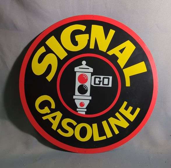 Signal Gasoline Metal Sign image