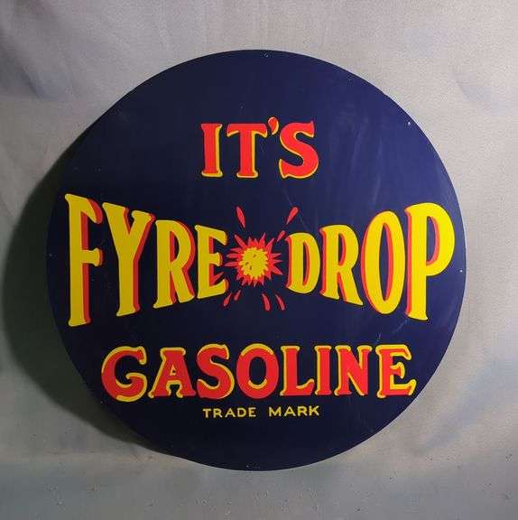 Fyre Drop Gasoline Metal Sign image