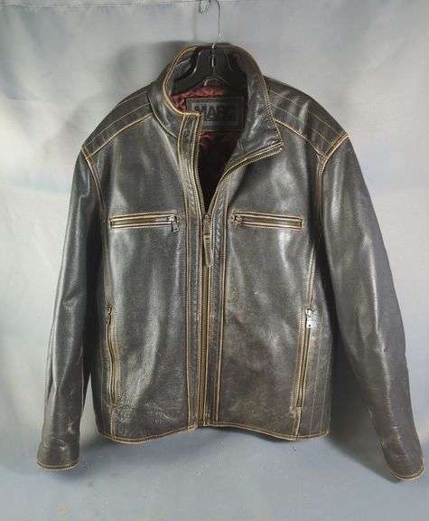Andrew Marc Mens Leather Jacket, Believed To Be Size L image