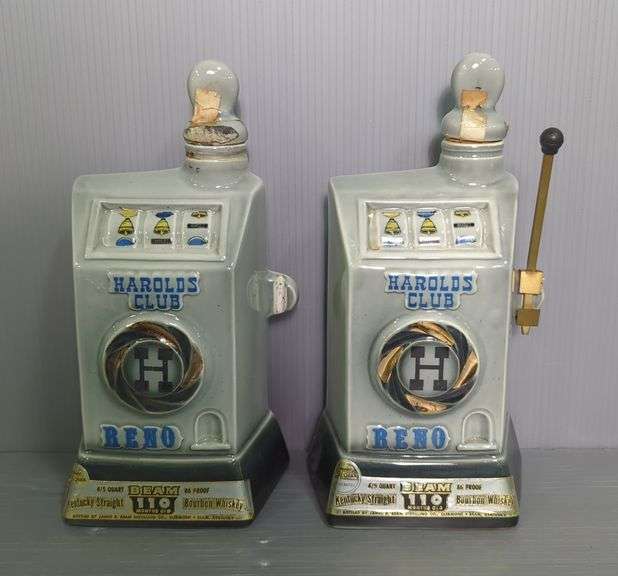 Beam Whiskey Harold's Club Reno Slot Machine Whiskey Decanters image