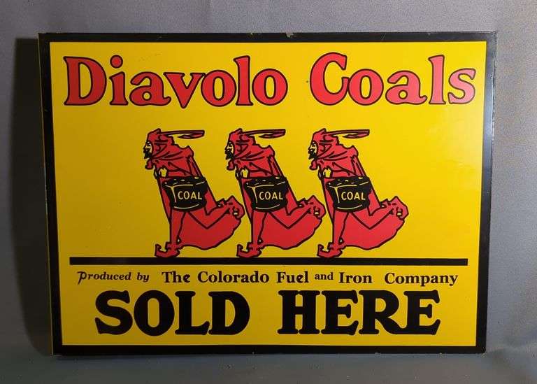 Diavolo Coals Metal Advertising Sign image