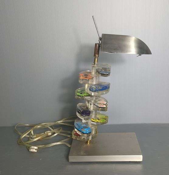 Novelty Desk Lamp With Suspended Toy Cars image