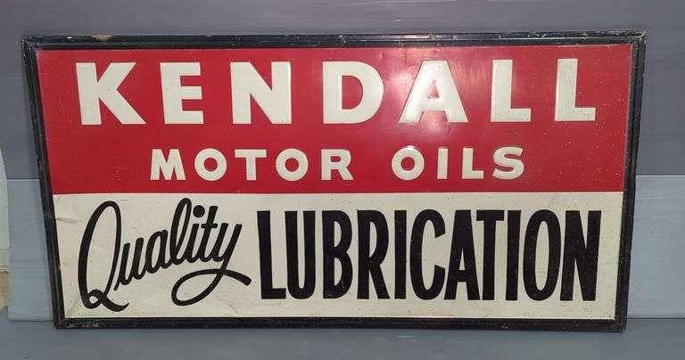 Kendall Motor Oils Quality Lubrication Advertising Sign image