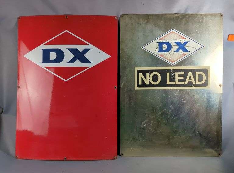 DX Gas Station Metal Signs, Qty 2 image