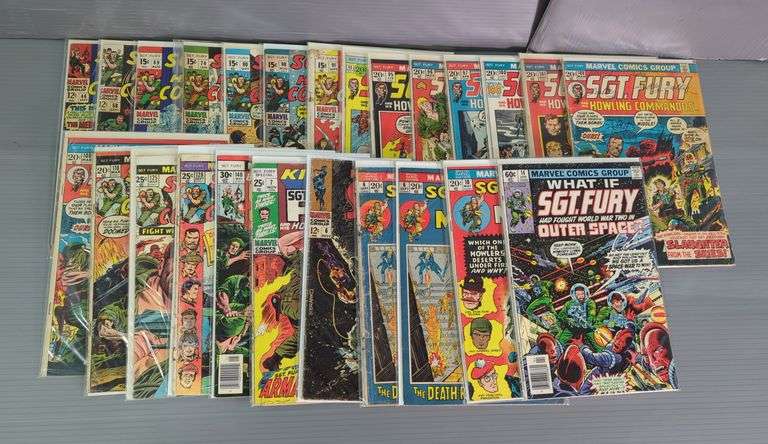 Marvel Comics Sgt. Fury And His Howling Commandos And DC Comics Mystery In Space Comic Books, Approx Qty 38 image