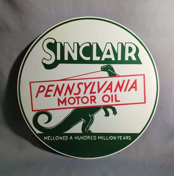 Sinclair Pennsylvania Metal Motor Oil Sign image