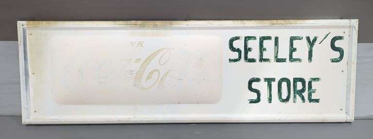 Coca-Cola Seeley's Store Painted Metal Sign image