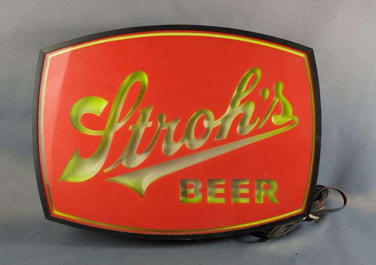 Stroh's Beer Double Sided Lighted Sign image