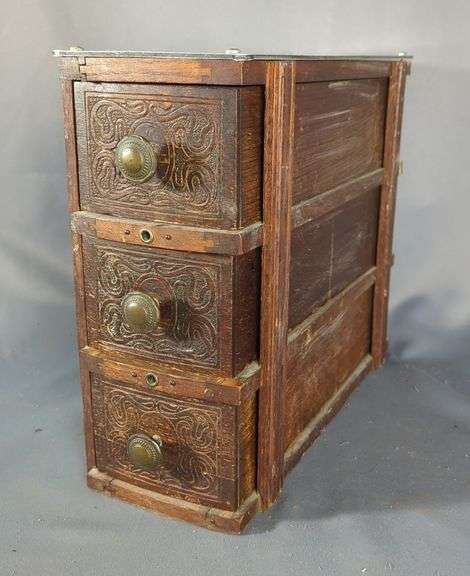 Small Wooden Three Drawer Cabinet image