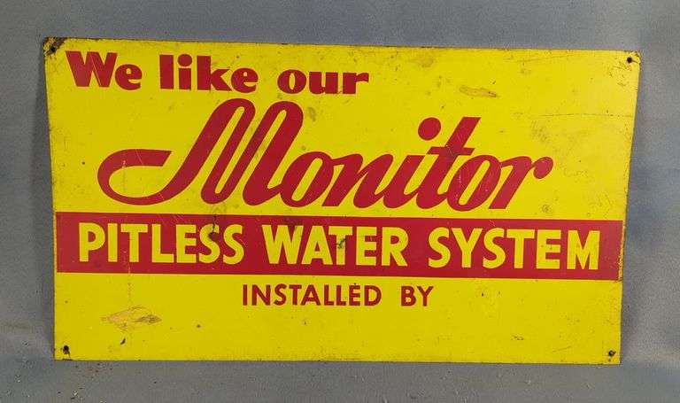 Monitor Pitless Water System Advertising Sign image