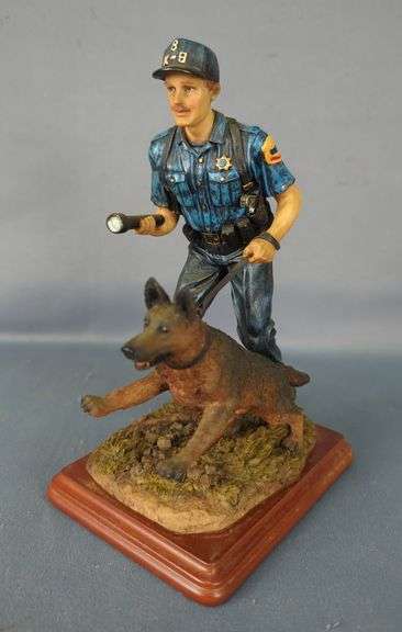 Blue Hats of Bravery "Scent Search" K-9 Figurine by Vanmark image