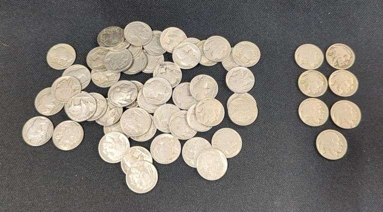 Buffalo Nickels, Qty 58 image