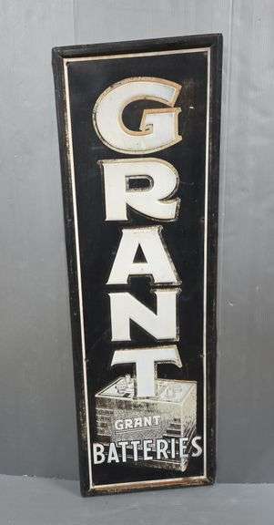 Grant Batteries Metal Advertising Sign image