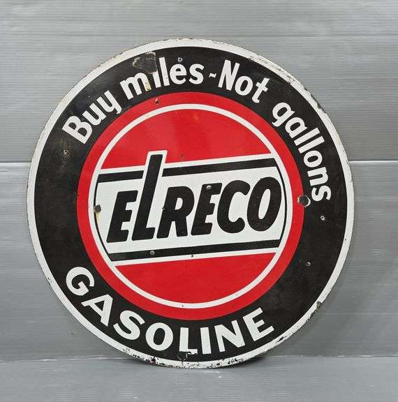 Elreco Gasoline Double Sided Sign image