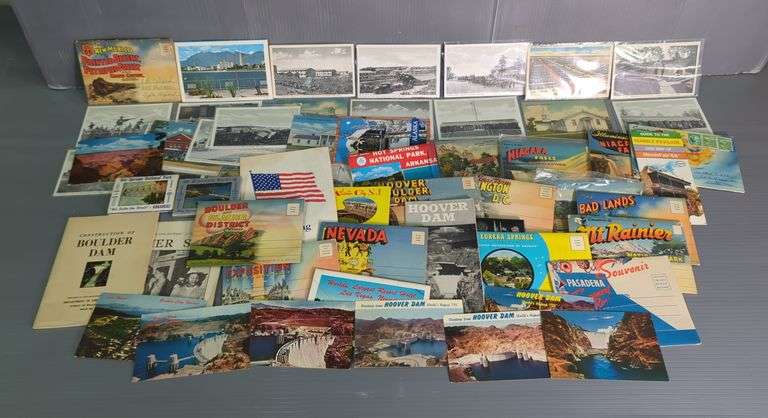 Postcards and Souvenirs including Hoover Dam, Niagara Falls, and Hot Springs image
