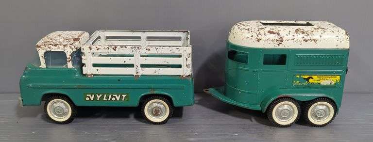 Nylint Stake Bed Truck And Horse Trailer image