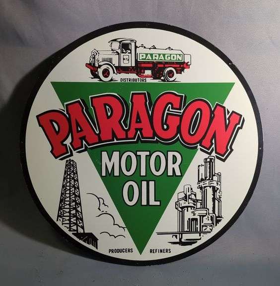 Paragon Motor Oil Metal Sign image