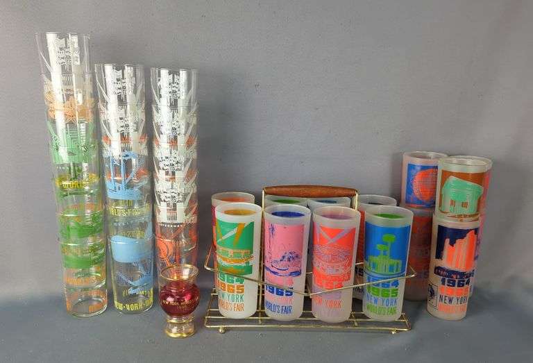 Collection of 1964-65 New York World's Fair Glasses image