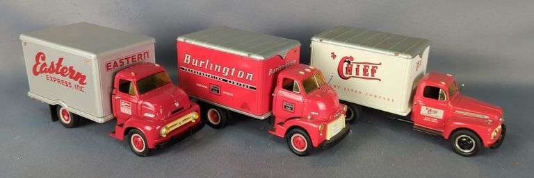 First Gear Diecast 1950s Box Trucks - Eastern Express, Burlington, Chief image