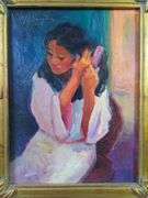 Michael Bingham (American), Original Oil On Canvas, Signed, Framed, Includes Artist Biography On The Back, 21" X 18"