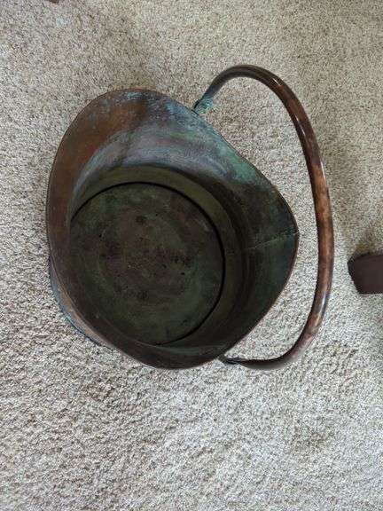 Copper Scuttle Bucket with Handle