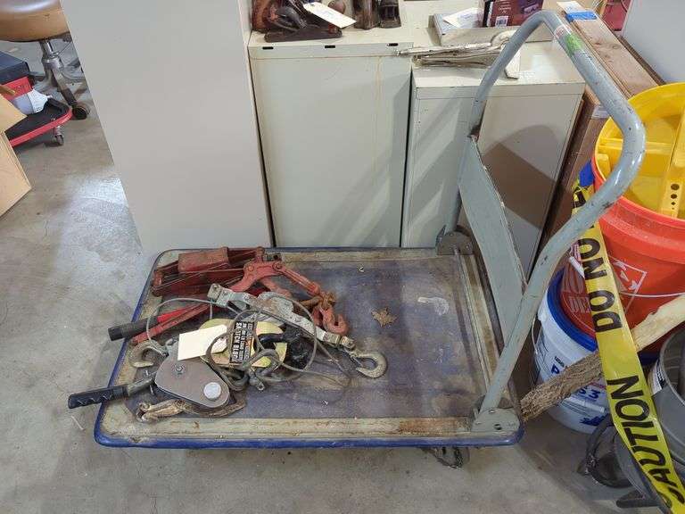 Rolling Cart With Flat Platform, Contents Not Included
