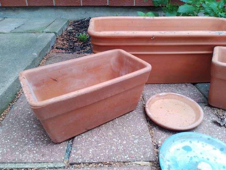Terracotta Clay Planters with Saucers