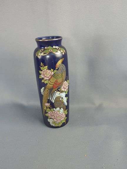 Original Artmark Asian Inspired Vase And Miniature Folding Screen