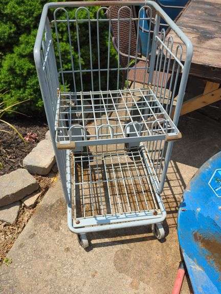 Rolling Metal Two-Tier Utility Cart