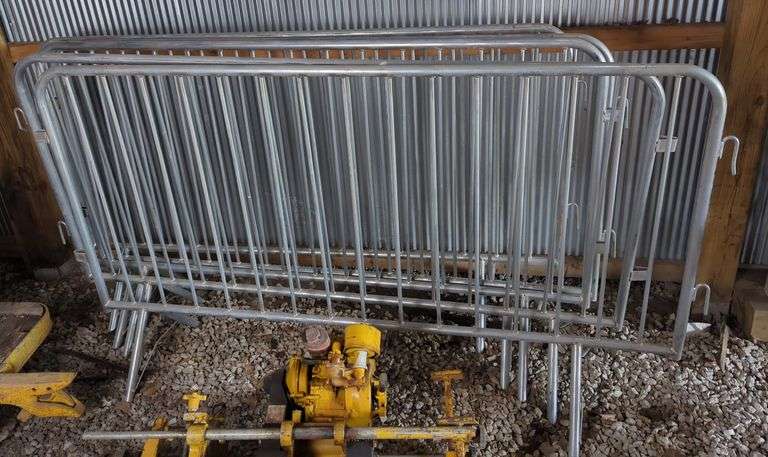 Metal Crowd Control Barriers, Qty 5, 48" x 84"