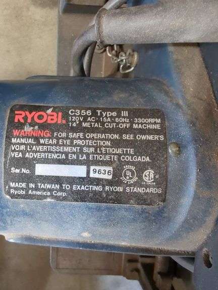 Ryobi Type III 14" Metal Cut-Off Machine