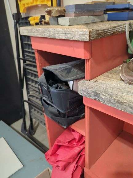 Painted Wood Storage Shelves