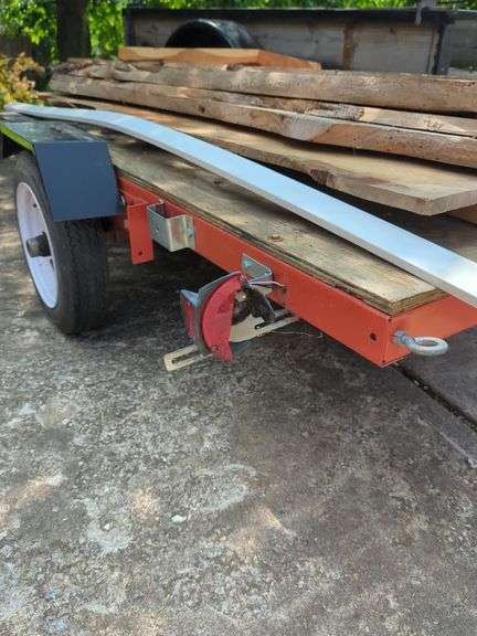 Single Axle 12' x 5' Flat Bed Utility Trailer, Contents Not Included, Friday Pick Up Only, No Title